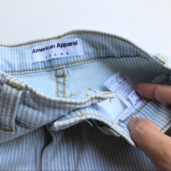 NWOT American apparel denim stripe shorts - Picture 4 of 5